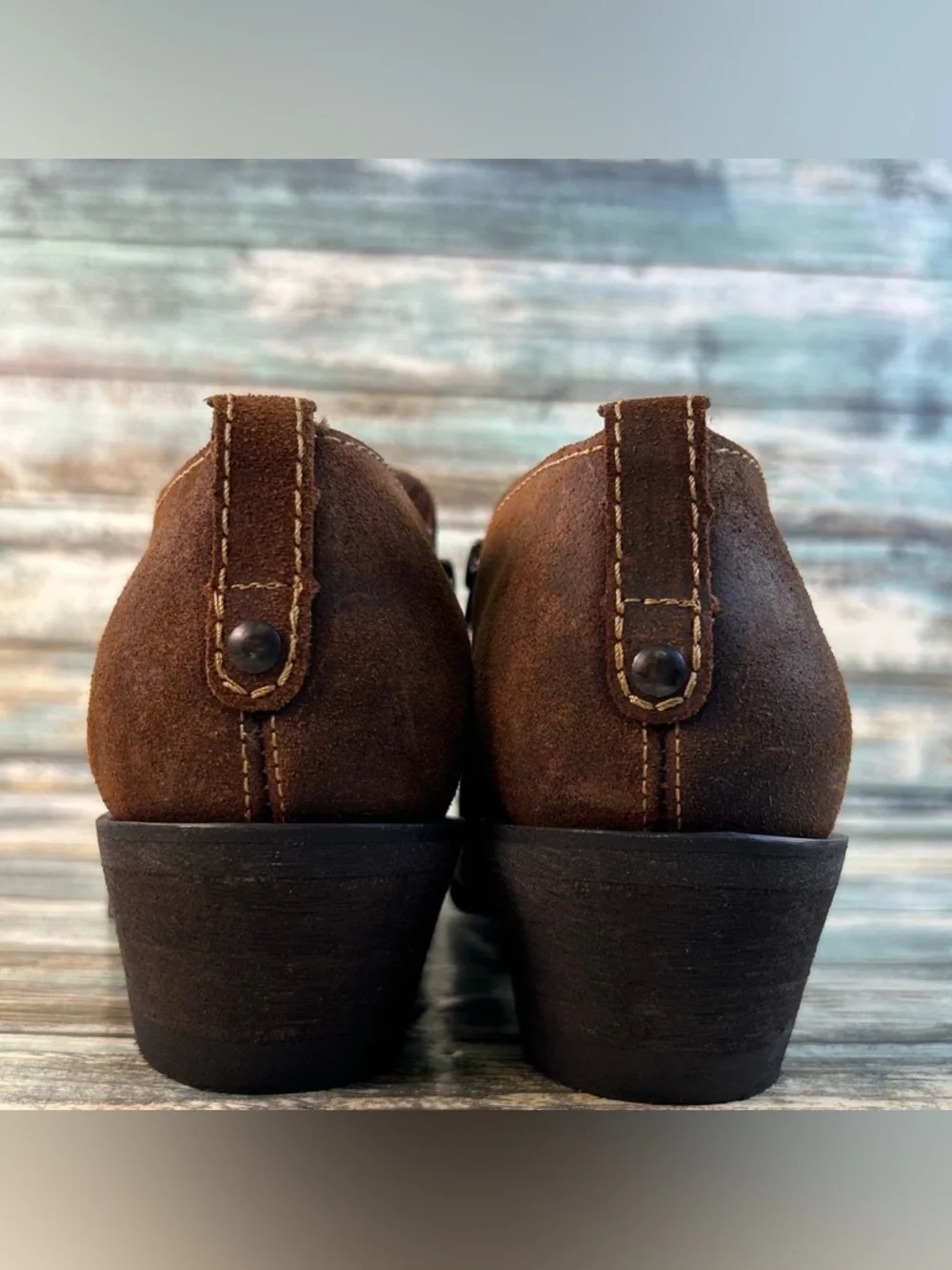 Larado Lad Short Western Bootie Womens 7.5M Brown Leather Snip Toe Cowgirl READ